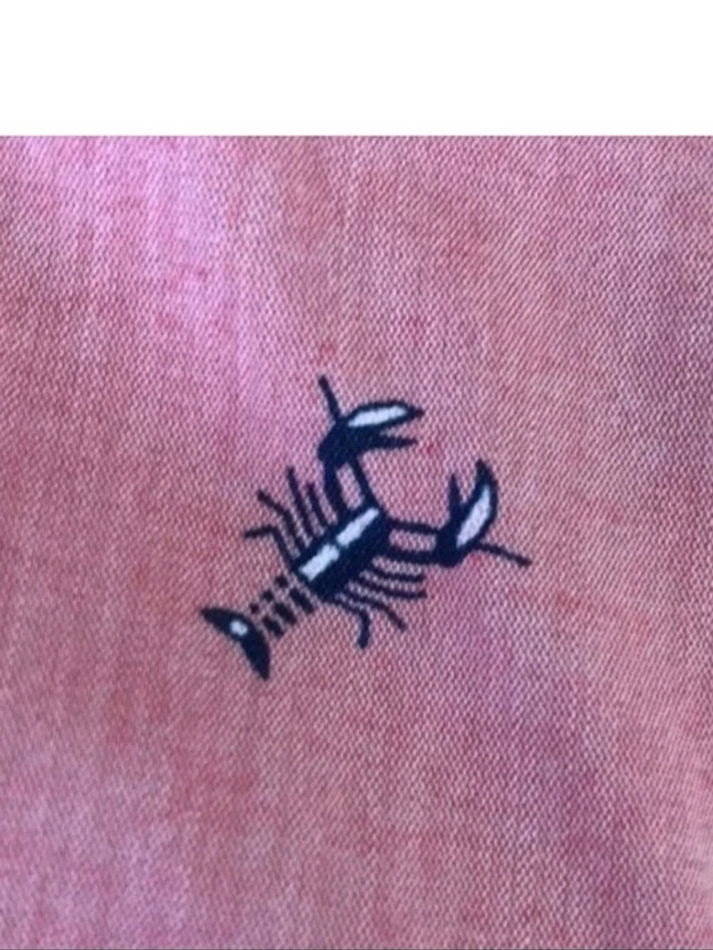 New Chaps Mens Large Lobster Print Short Sleeve Button Down Shirt Front Pocket - Picture 3 of 11
